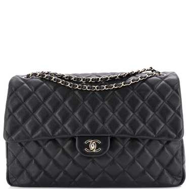 CHANEL XXL Travel Flap Bag Quilted Caviar Small