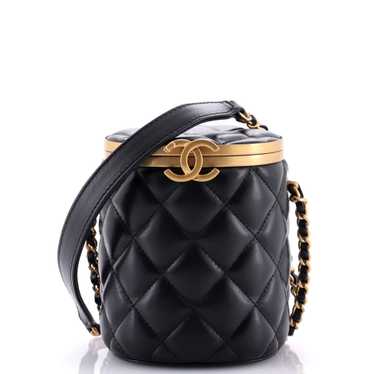 CHANEL Crown Box Vanity Bag Quilted Lambskin Mini