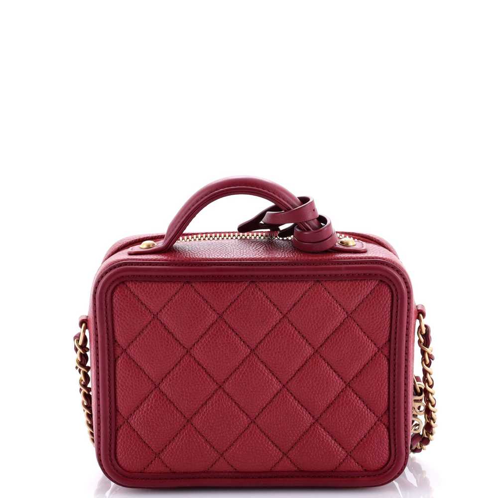 CHANEL Filigree Vanity Case Quilted Caviar Small - image 4