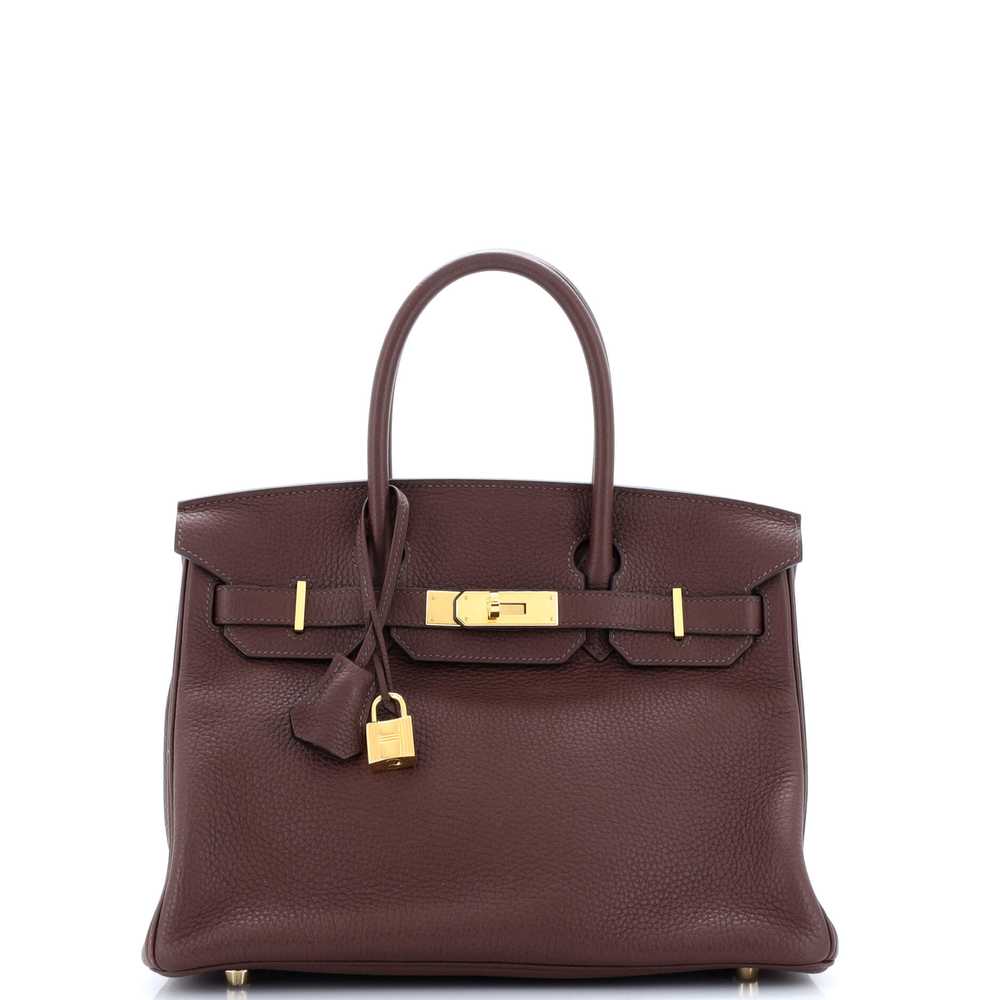 Hermes Birkin Handbag Havane Clemence with Gold H… - image 1