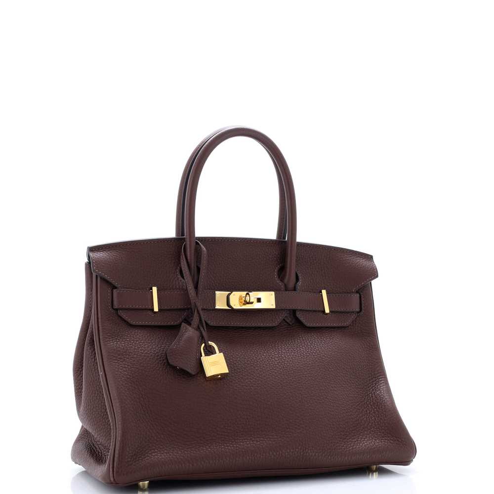 Hermes Birkin Handbag Havane Clemence with Gold H… - image 2