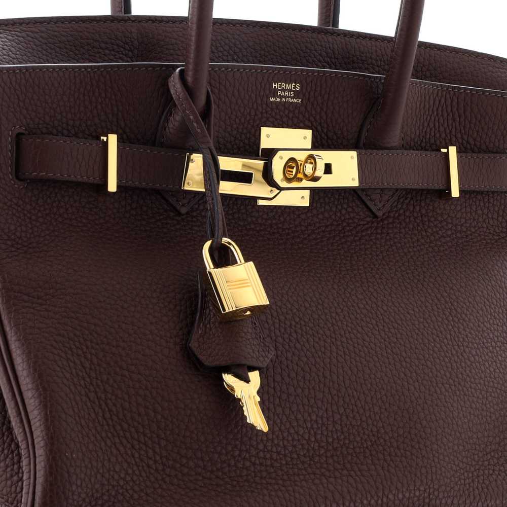 Hermes Birkin Handbag Havane Clemence with Gold H… - image 6