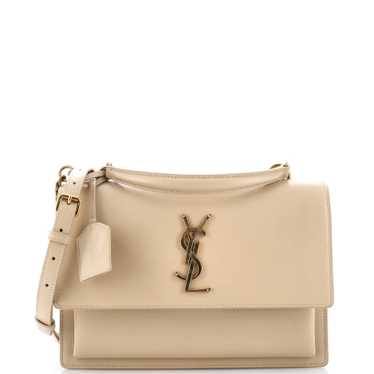 Saint Laurent Sunset Top Handle Shoulder Bag Leat… - image 1