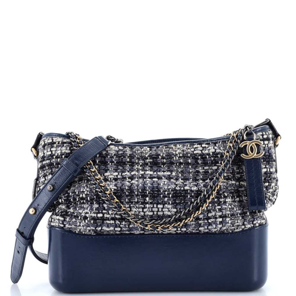 CHANEL Gabrielle Hobo Quilted Tweed and Calfskin … - image 1