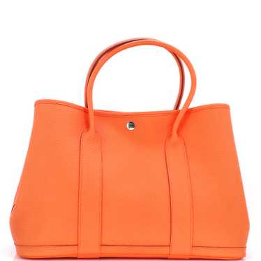 Hermes Garden Party Tote Leather with Printed Inte