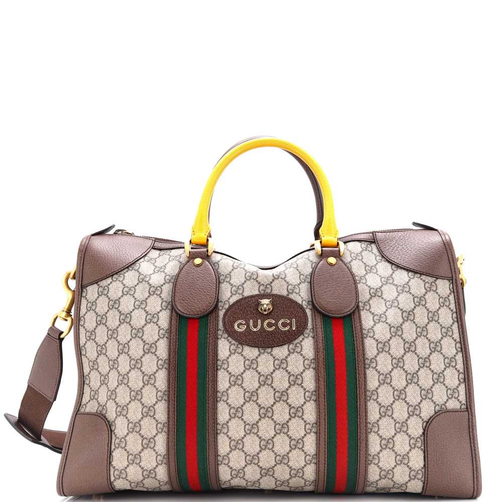 GUCCI Neo Vintage Web Duffle Bag GG Coated Canvas… - image 1