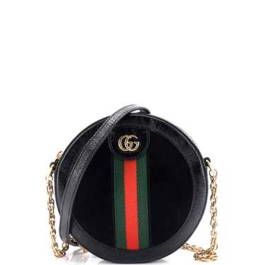 GUCCI Ophidia Round Shoulder Bag Suede Mini