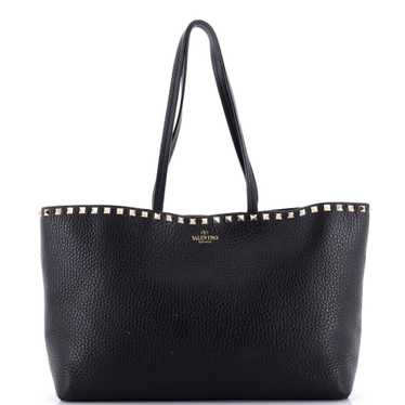 VALENTINO GARAVANI Rockstud Shopper Tote Leather M