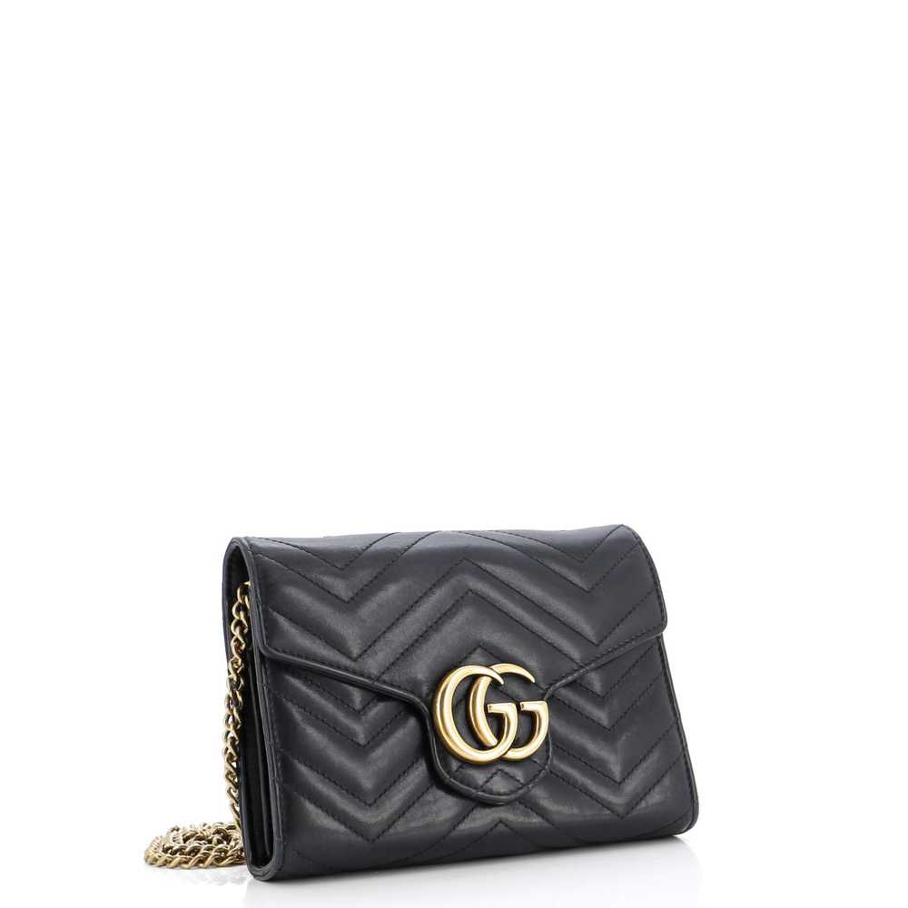 GUCCI GG Marmont Chain Wallet Matelasse Leather M… - image 2