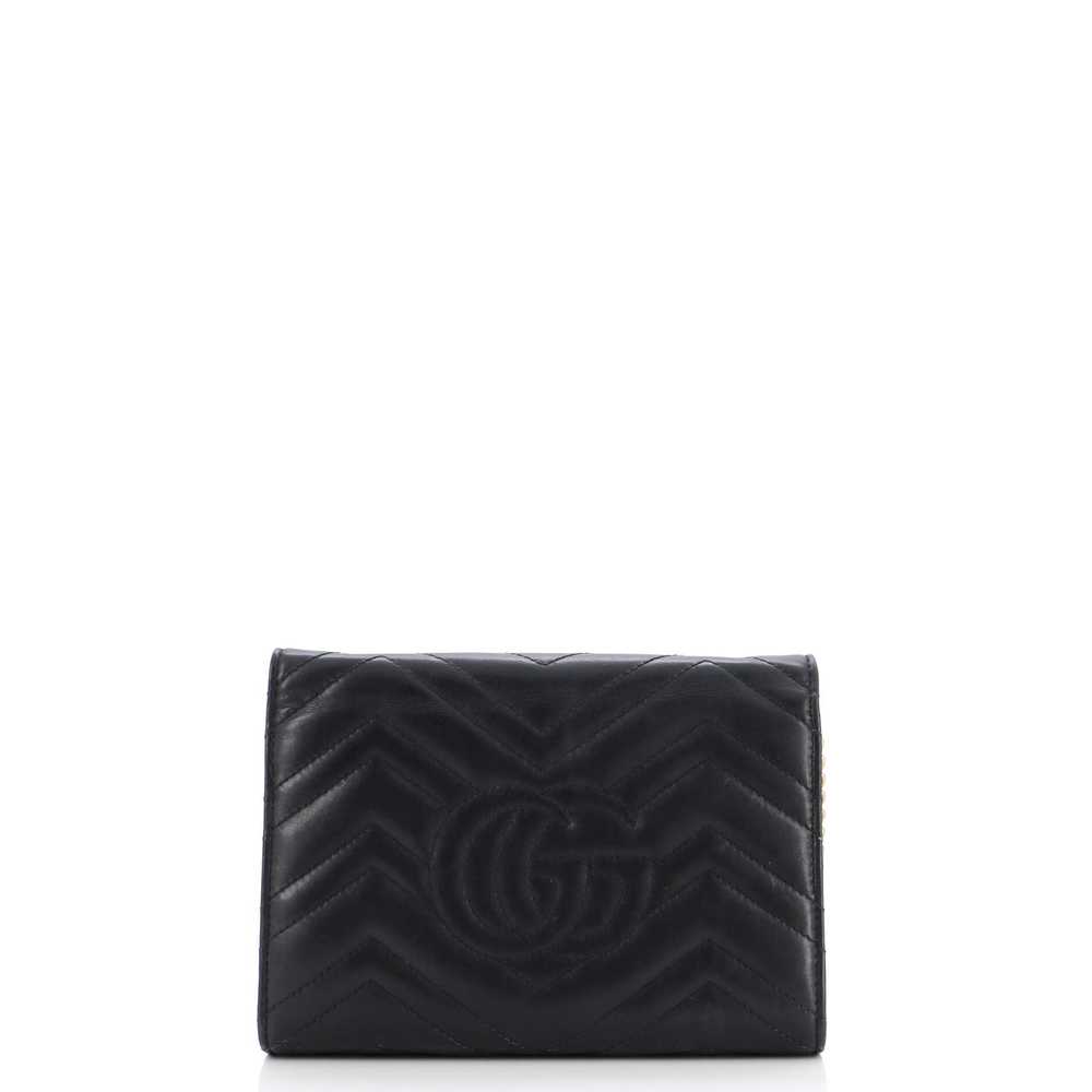 GUCCI GG Marmont Chain Wallet Matelasse Leather M… - image 3