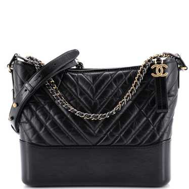 CHANEL Gabrielle Hobo Chevron Aged Calfskin Medium