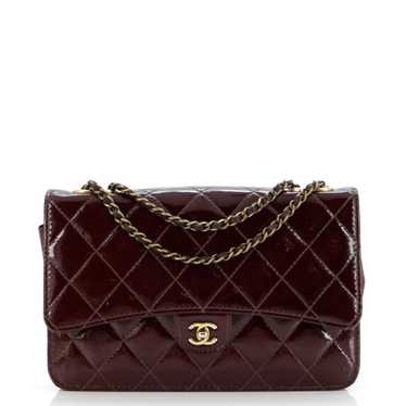 CHANEL CC Eyelet Wallet on Chain Quilted Patent