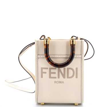 FENDI Sunshine Shopper Tote Leather Mini