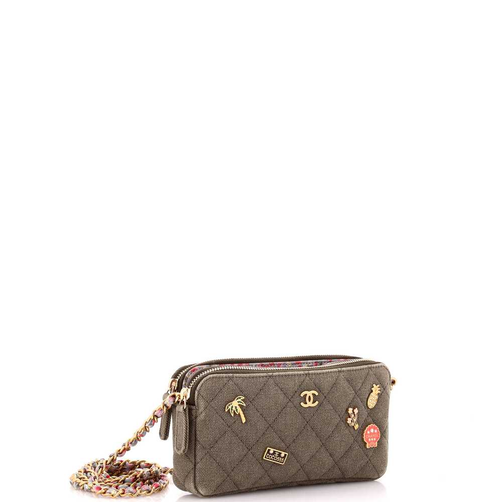 CHANEL Cuba Charms Double Zip Clutch with Chain Q… - image 2