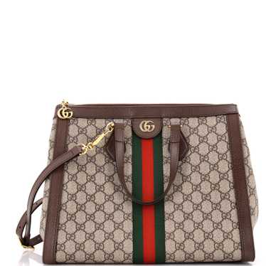 GUCCI Ophidia Top Handle Tote GG Coated Canvas Me… - image 1