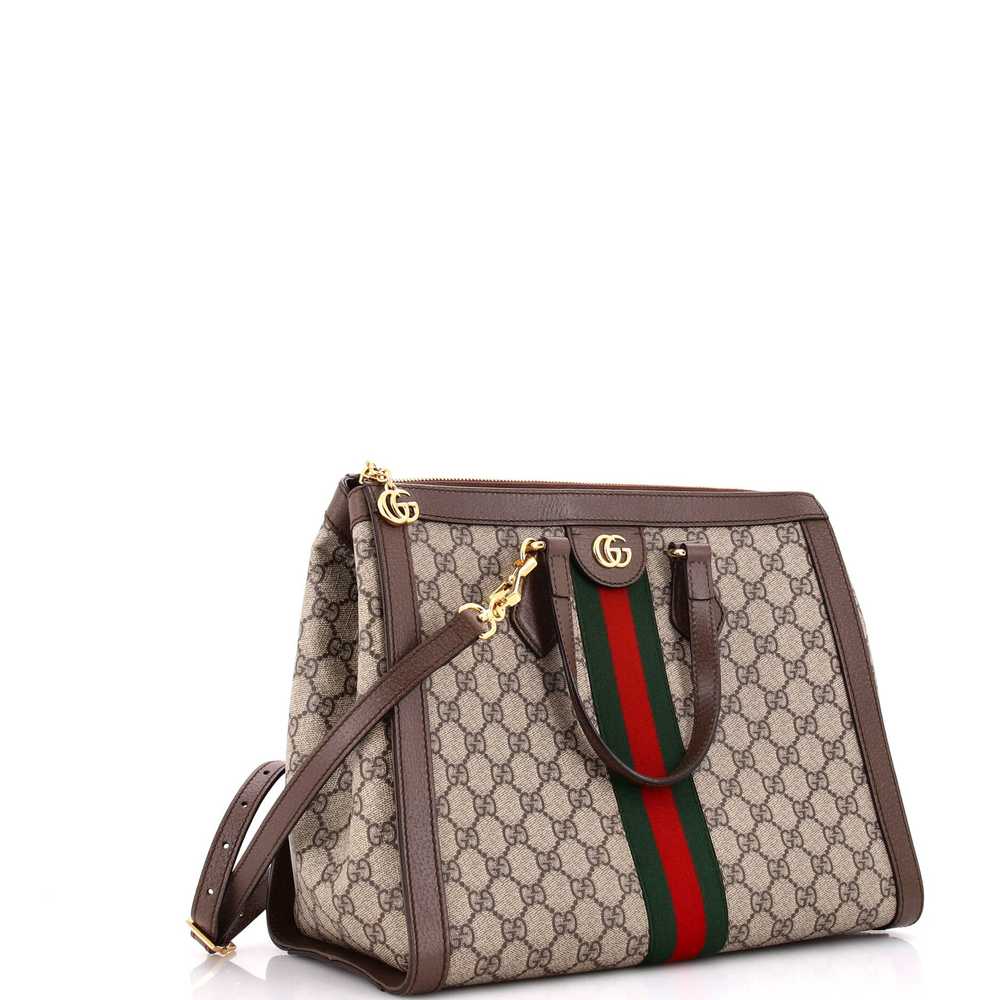 GUCCI Ophidia Top Handle Tote GG Coated Canvas Me… - image 2