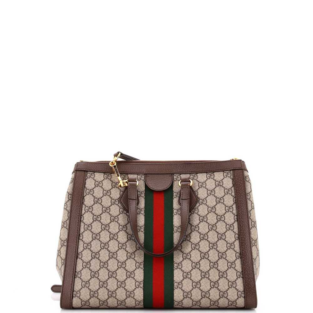 GUCCI Ophidia Top Handle Tote GG Coated Canvas Me… - image 3