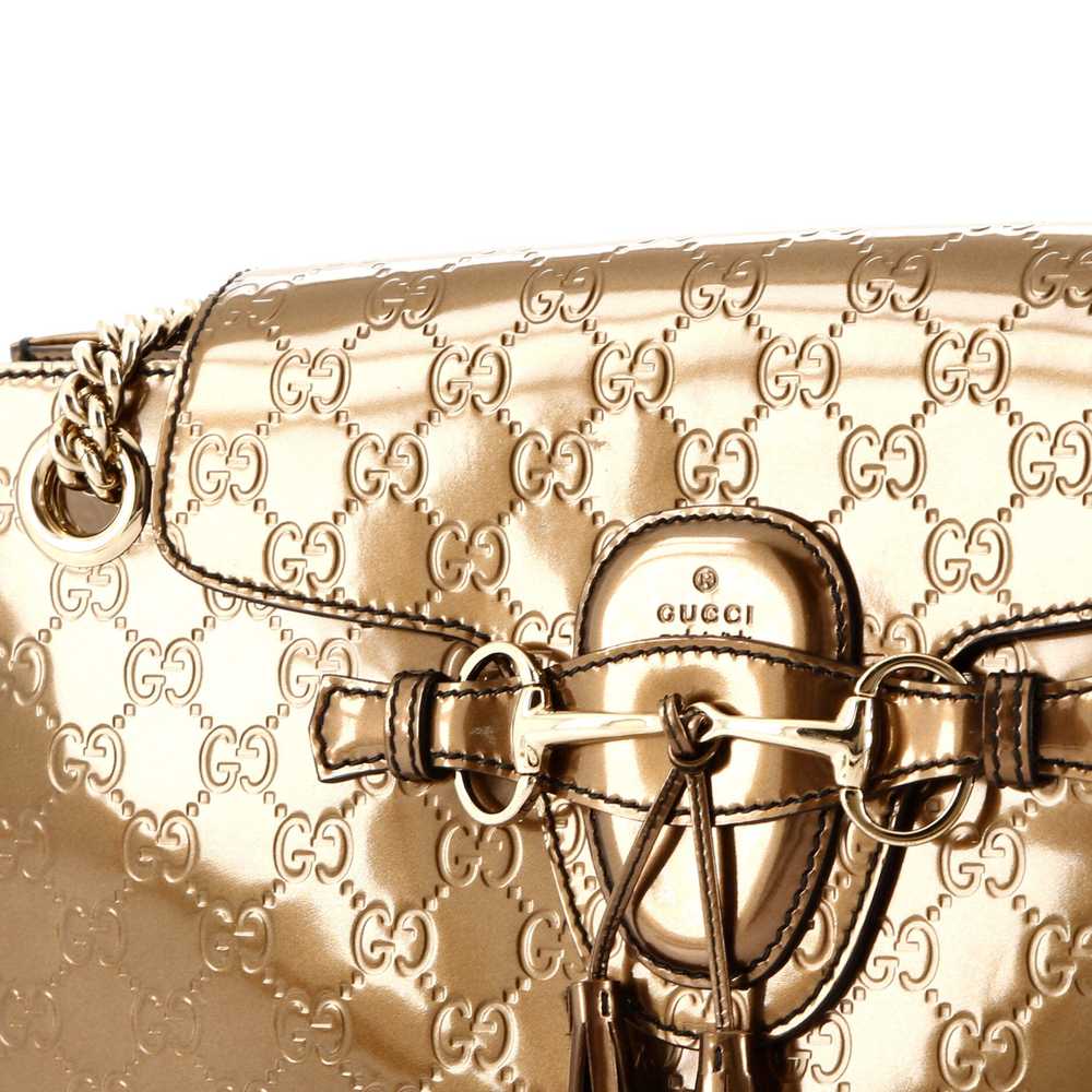 GUCCI Emily Chain Flap Shoulder Bag Guccissima Pa… - image 6