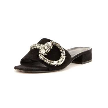 GUCCI Women's Maxine Horsebit Slide Sandals Suede