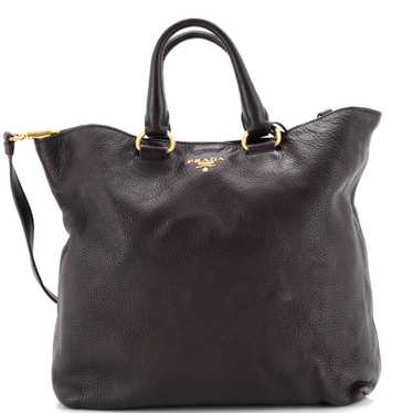 PRADA Convertible Shopper Tote Vitello Daino Large