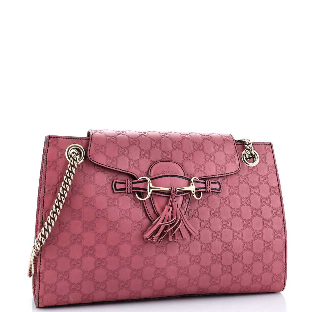 GUCCI Emily Chain Flap Shoulder Bag Guccissima Le… - image 2