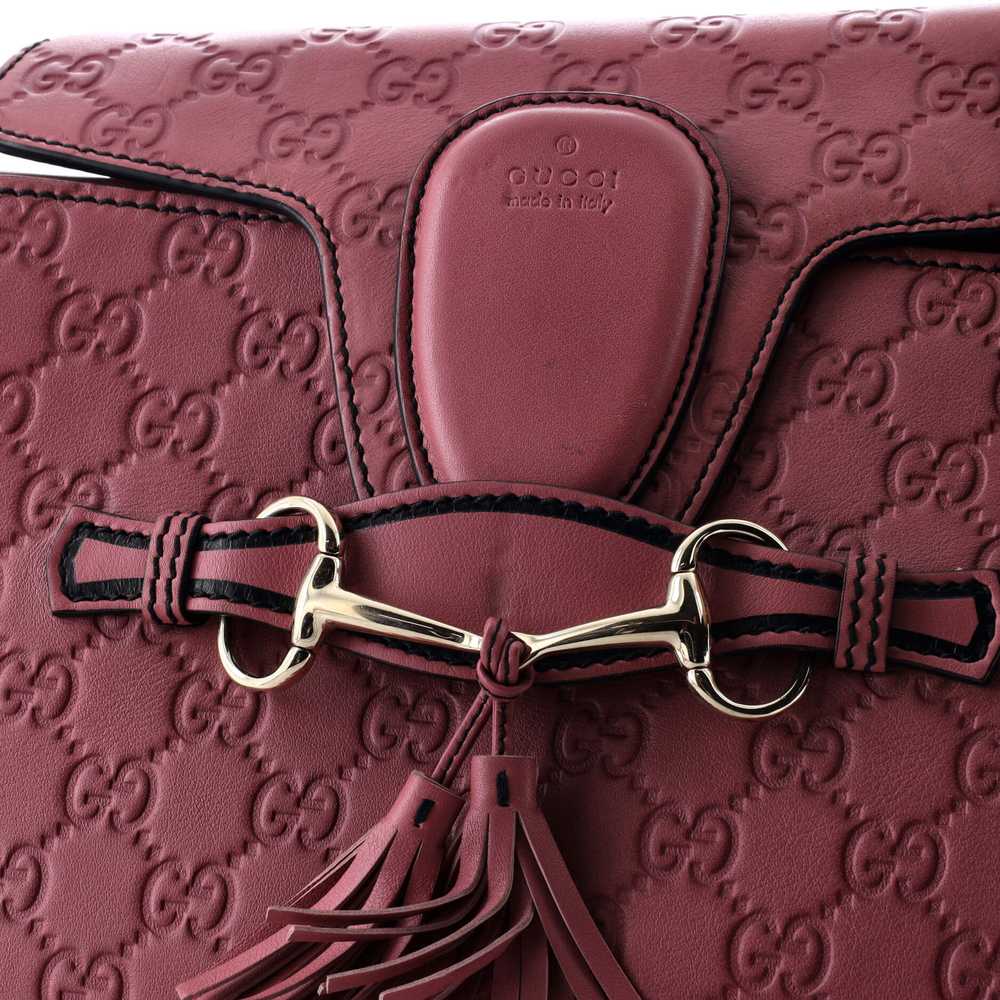 GUCCI Emily Chain Flap Shoulder Bag Guccissima Le… - image 7