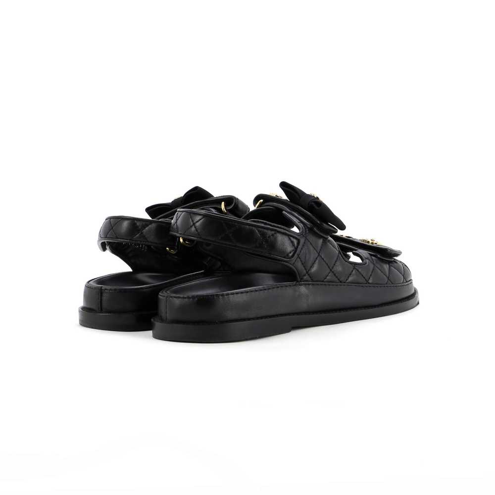 CHANEL Women's Velcro Dad Sandals Quilted Leather - image 3