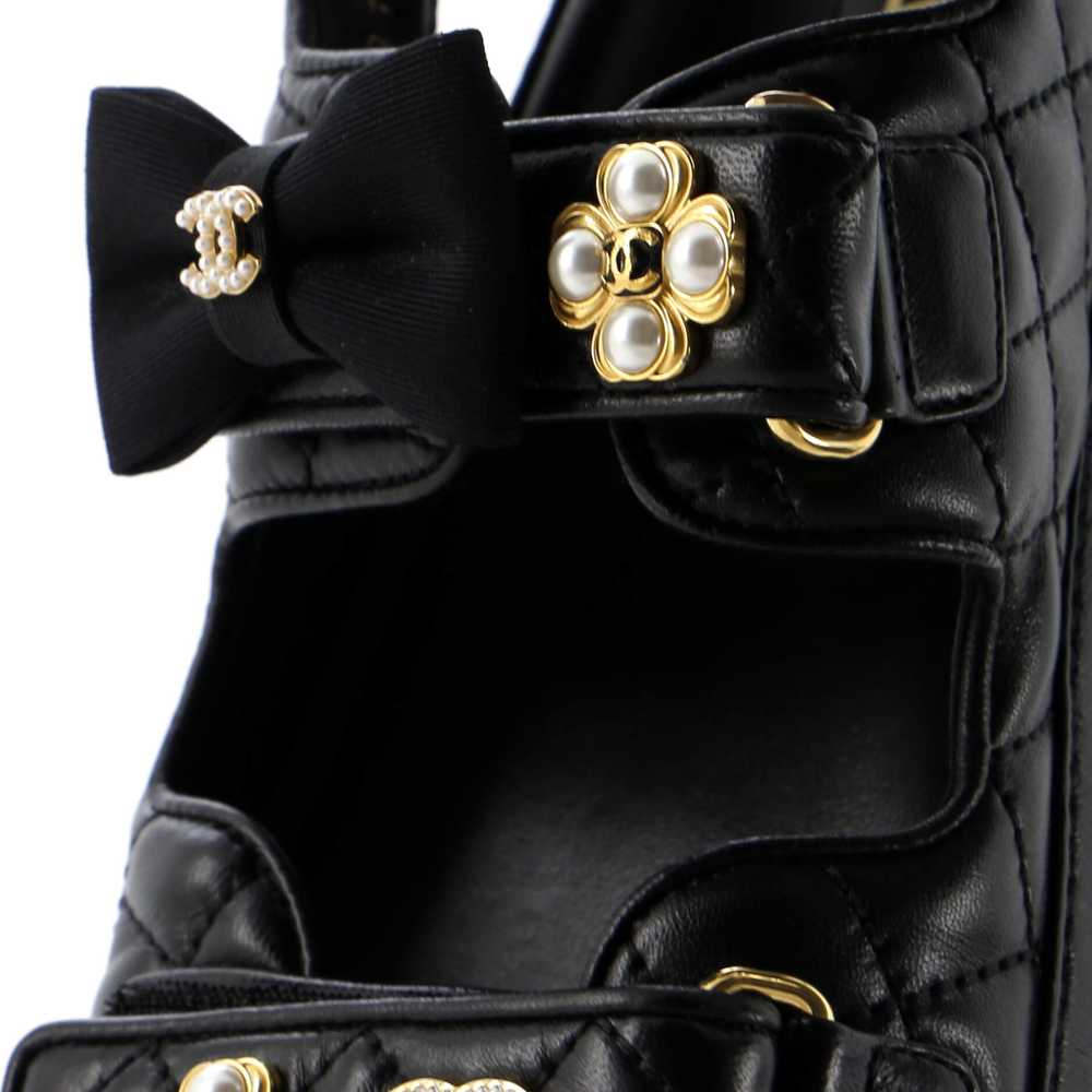 CHANEL Women's Velcro Dad Sandals Quilted Leather - image 5