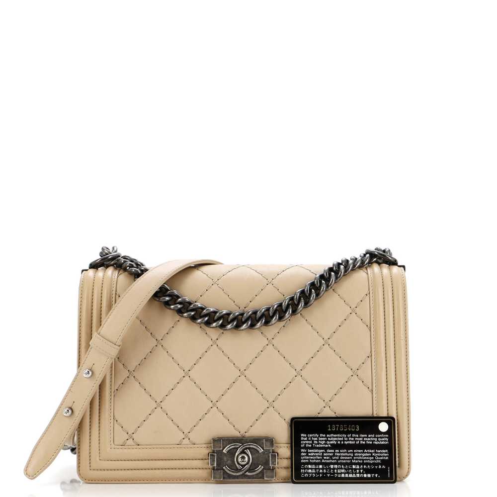 CHANEL Stitch Boy Flap Bag Quilted Calfskin New M… - image 2