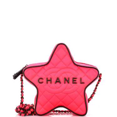 CHANEL CC Walk of Fame Star Bag Quilted Satin