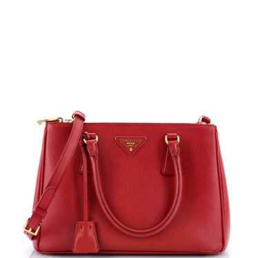 PRADA Double Zip Lux Tote Saffiano Leather Small