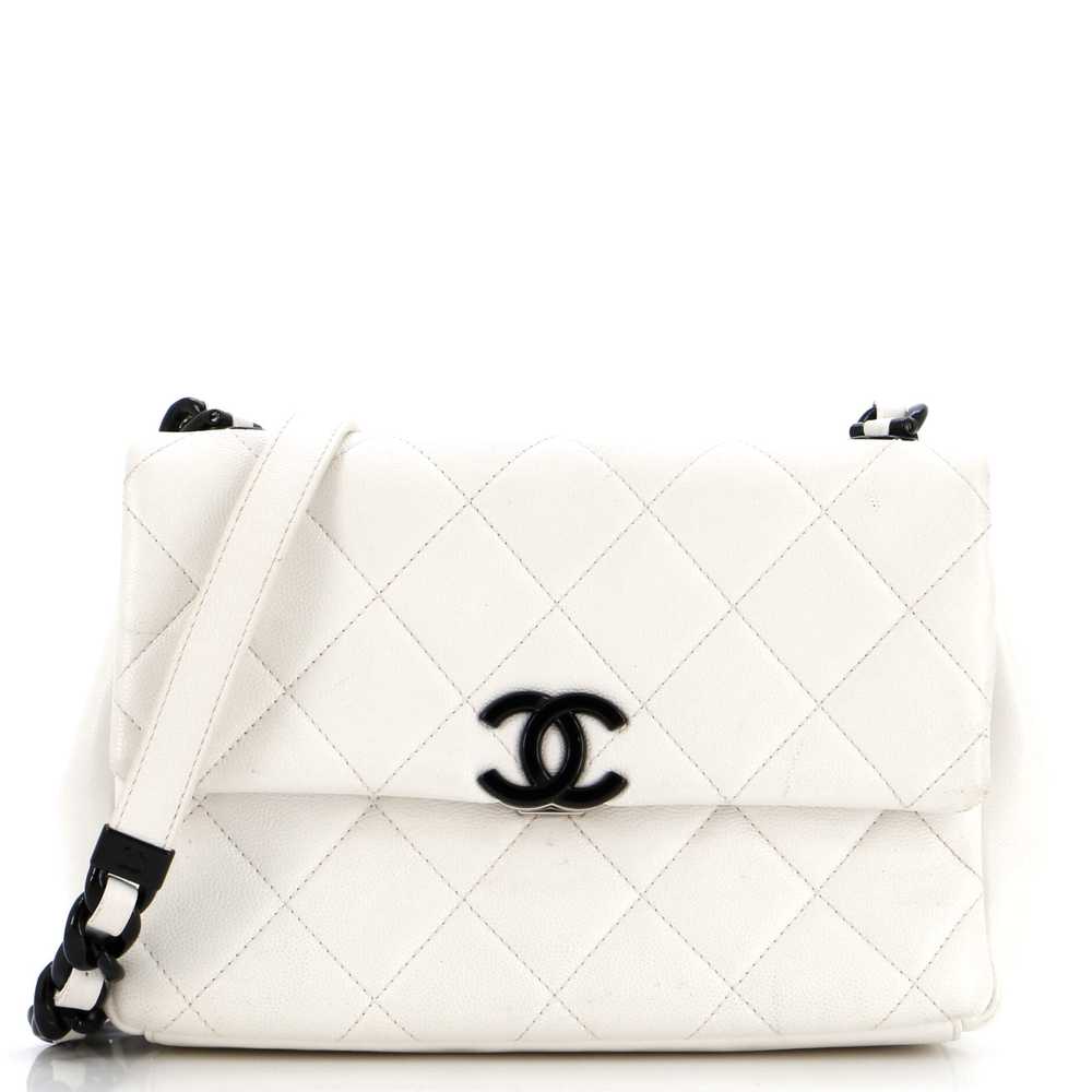 CHANEL My Everything Flap Bag Quilted Caviar Medi… - image 1