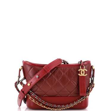 CHANEL Gabrielle Hobo Quilted Aged Calfskin Small