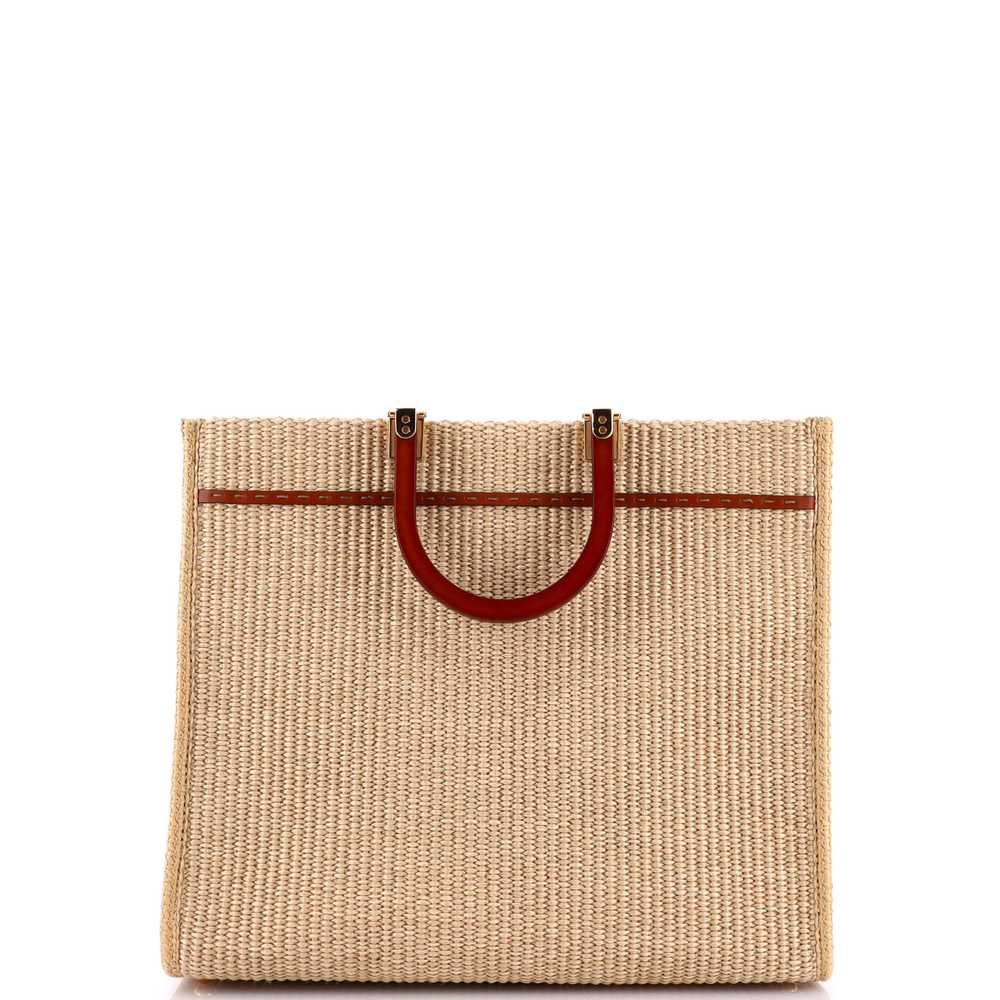 FENDI Sunshine Shopper Tote Woven Raffia Medium - image 3