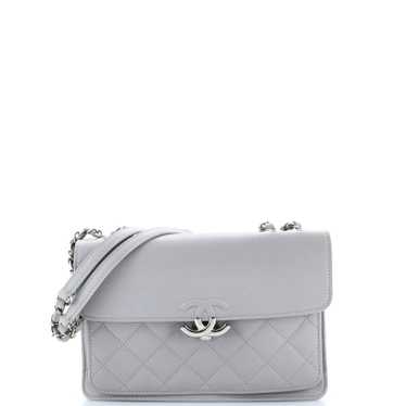 CHANEL CC Box Flap Bag Quilted Calfskin Small