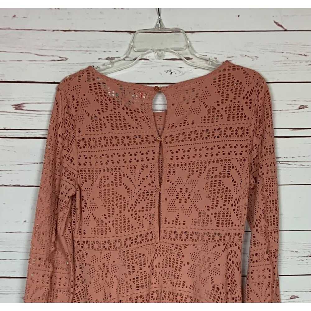 Free People Beach Women's L Large Pink Blush Mesh… - image 10