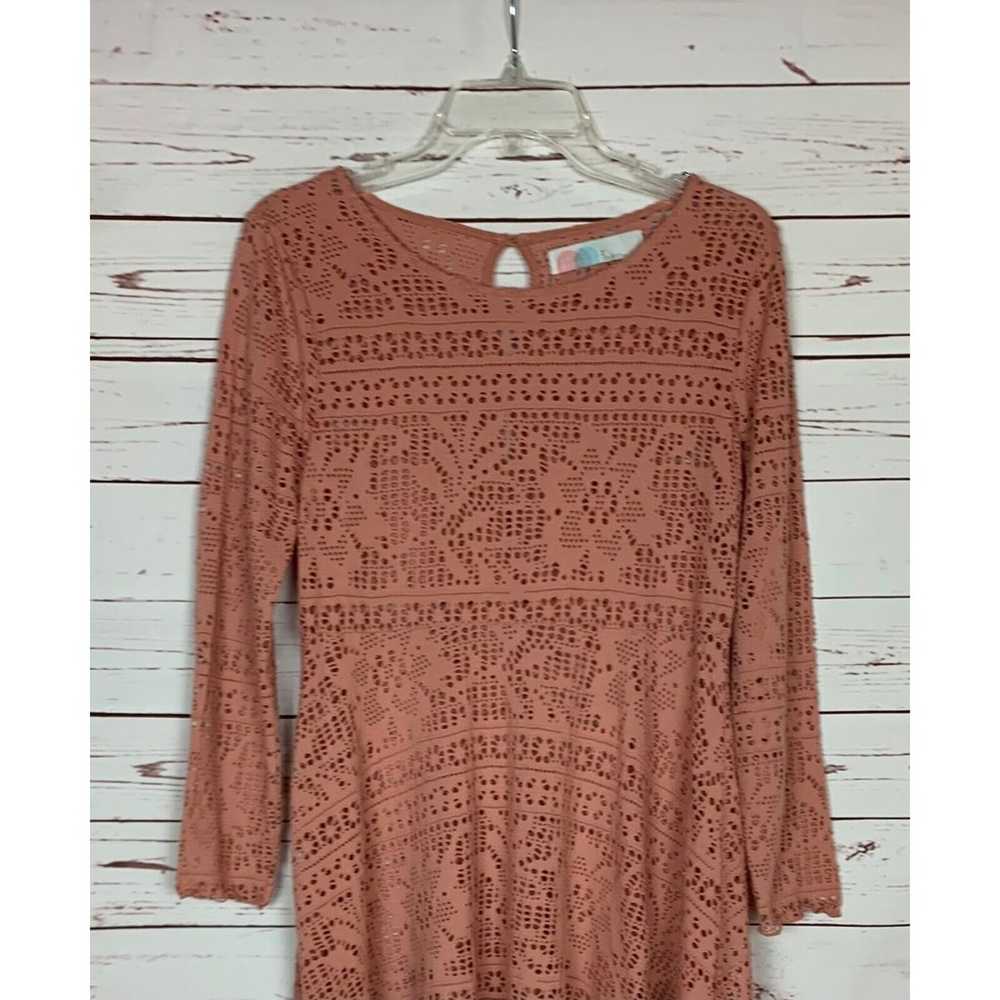 Free People Beach Women's L Large Pink Blush Mesh… - image 3