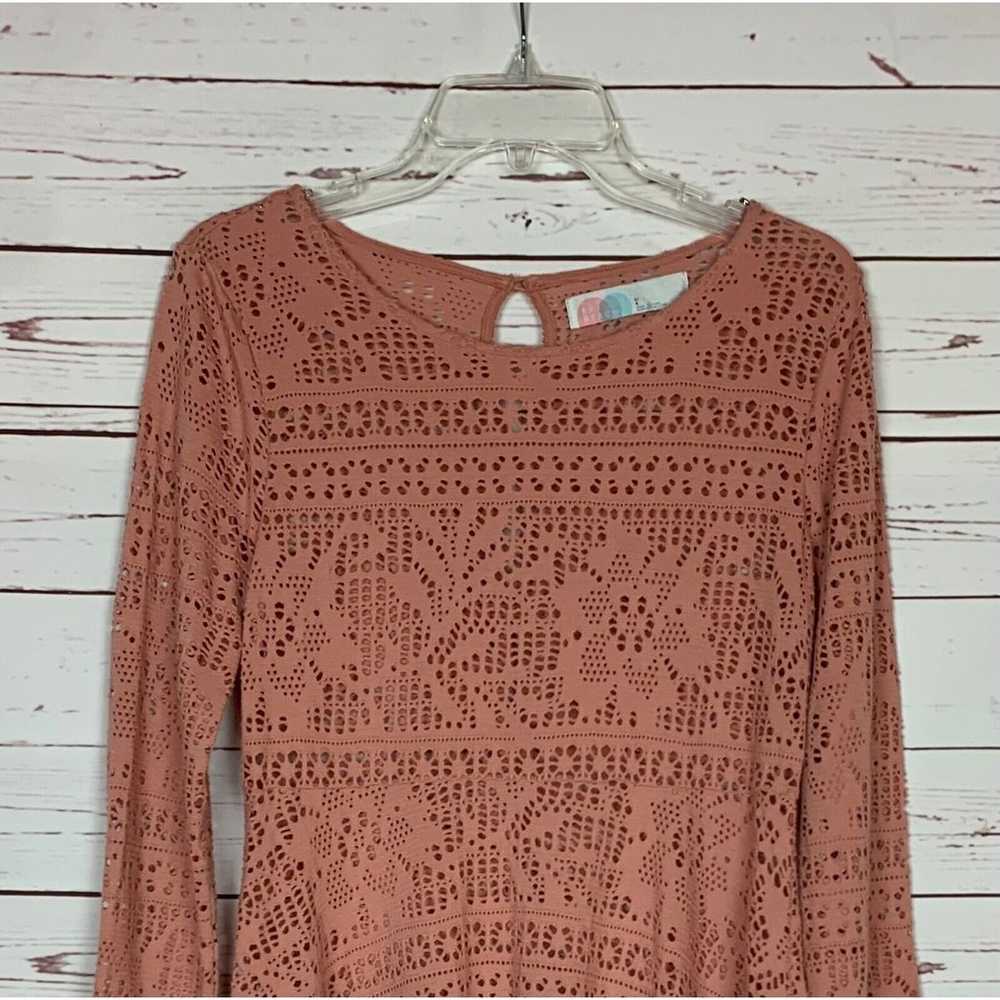 Free People Beach Women's L Large Pink Blush Mesh… - image 4