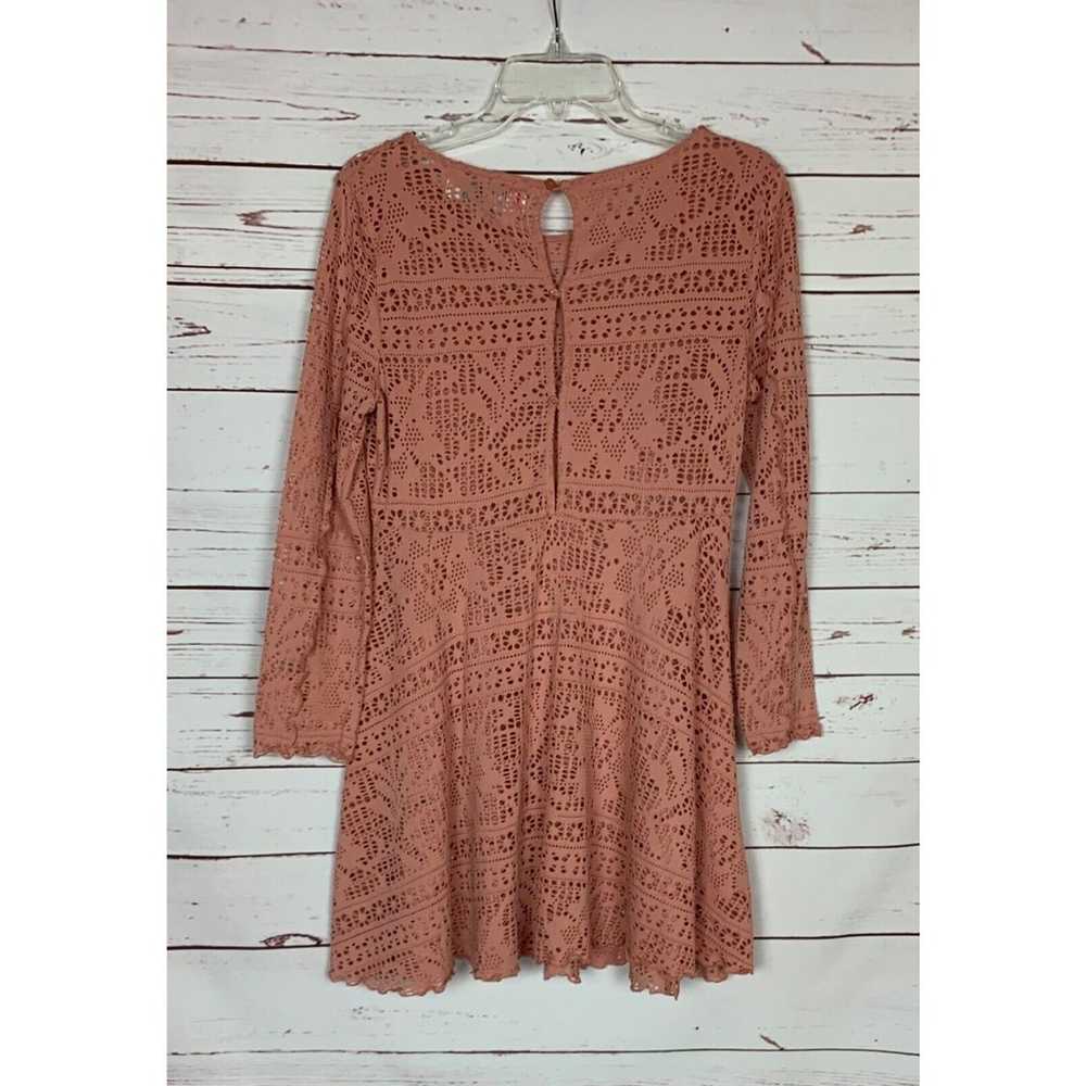 Free People Beach Women's L Large Pink Blush Mesh… - image 8