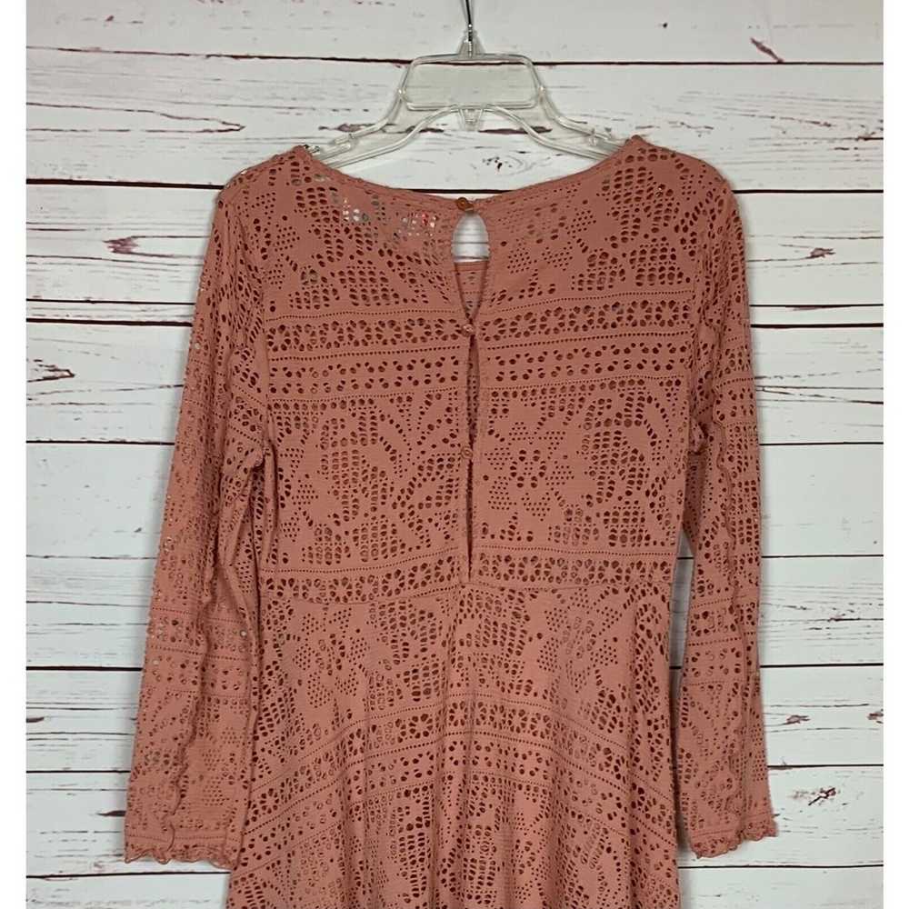 Free People Beach Women's L Large Pink Blush Mesh… - image 9