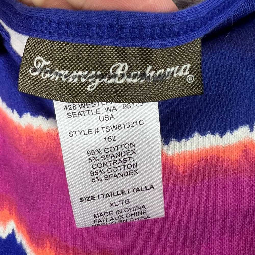 TOMMY BAHAMA Women's XL Tie Dye Striped Sleeveles… - image 3