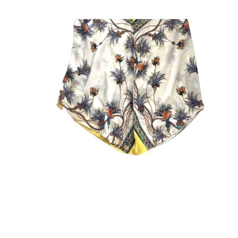 Zara Yellow Scarf Print Handkerchief Hem Midi Sli… - image 6