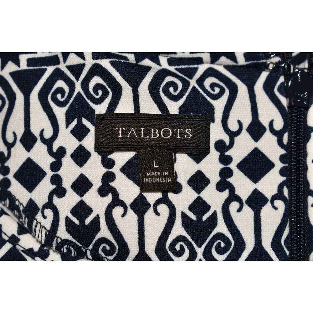 TALBOTS $129 Blue White Geometric Ponte Stretch F… - image 5