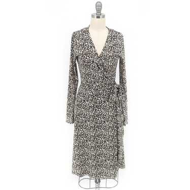 Banana Republic Printed Wrap Dress Tan Brown S Bu… - image 1