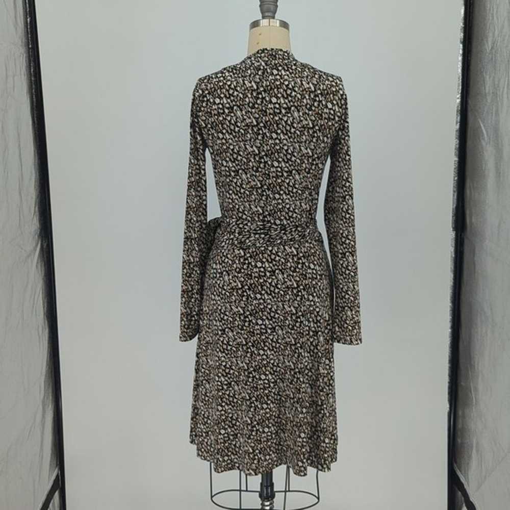 Banana Republic Printed Wrap Dress Tan Brown S Bu… - image 2