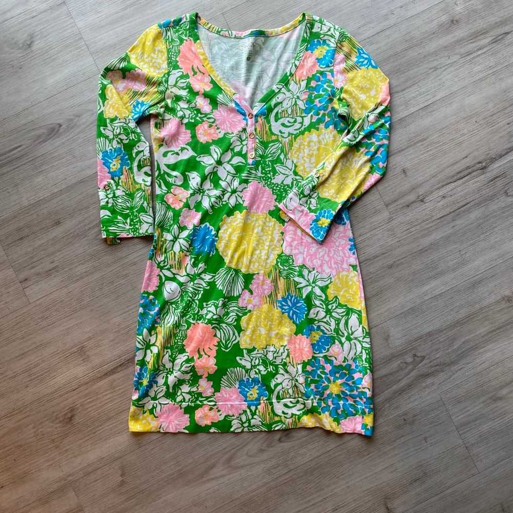 Lilly Pulitzer Palmetto Dress Hibiscus Stroll - image 2