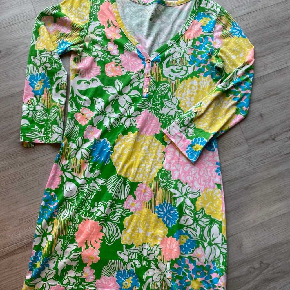 Lilly Pulitzer Palmetto Dress Hibiscus Stroll - image 3