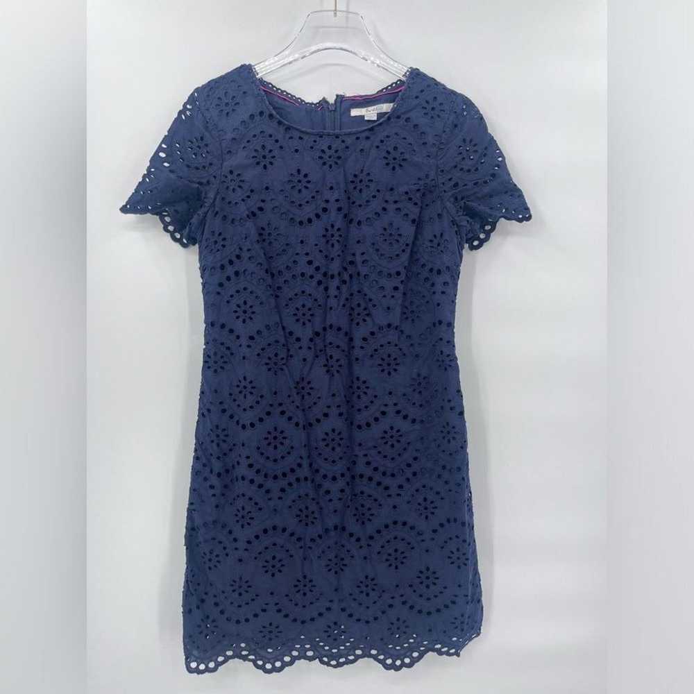 Boden Isadora Broderie navy blue eyelet dress siz… - image 1