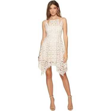 Free People Just Like Honey Beige Lace Asymmetric 