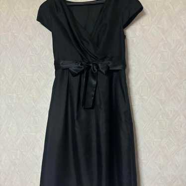 KUMIKYOKU PRIER Black Knee-Length Dress - image 1